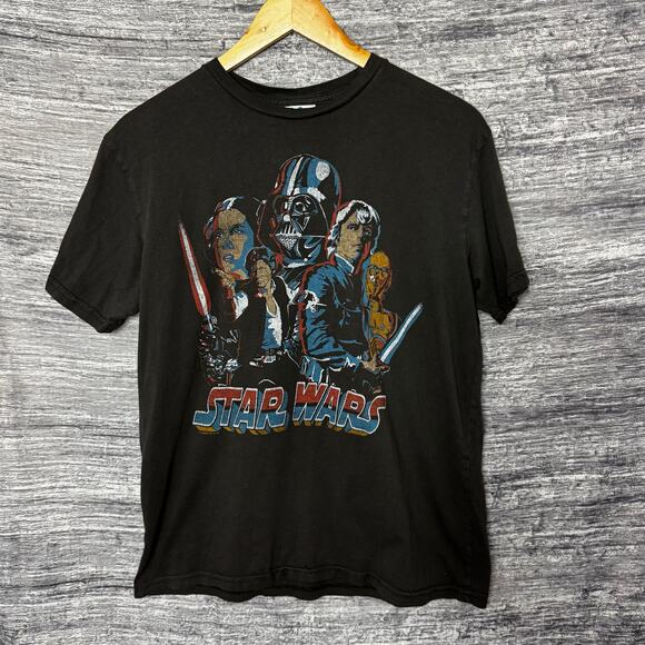 Star Wars Vintage Style T-Shirt Men Size Small 100% Cotton - Picture 1 of 6